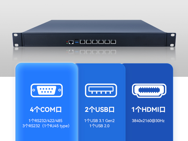 k8·凯发1U多网口工控机,网络安全主机工业电脑,DT-12160-J6412